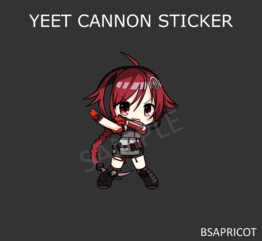 Yeet Cannon Dab Sticker