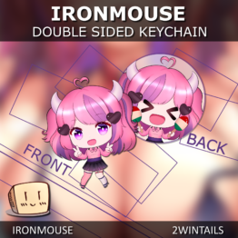 Ironmouse Keychain - 2wintails