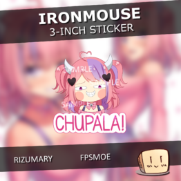 Ironmouse Kek "Chupala" Sticker - Rizumary