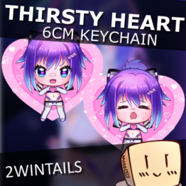 Melody Thirsty Heart Keychain - 2wintails