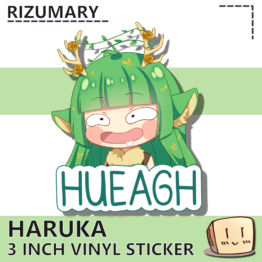 Haruka Karibu Hueagh Sticker - Rizumary