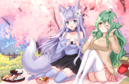 Kaioura and Minty Sakura Picnic - GumaeART