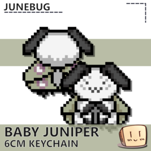 Pixel Baby Juniper Keychain - JuneBug