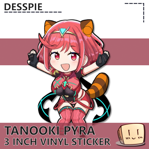 DES-S-04 Pyra Tanooki Sticker- Desspie - Store Image