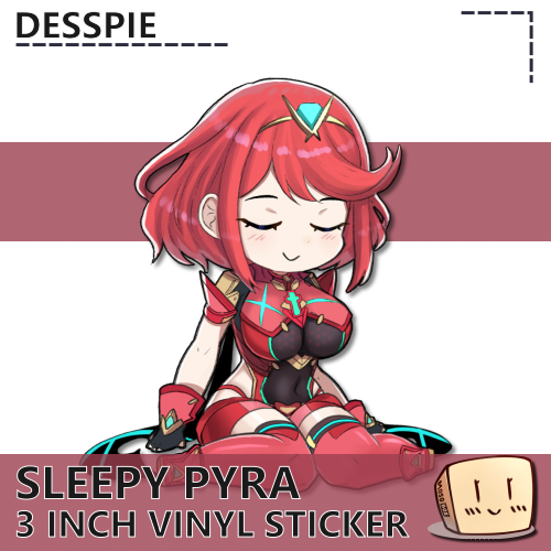 DES-S-06 Pyra Sleepy Sticker - Desspie - Store Image