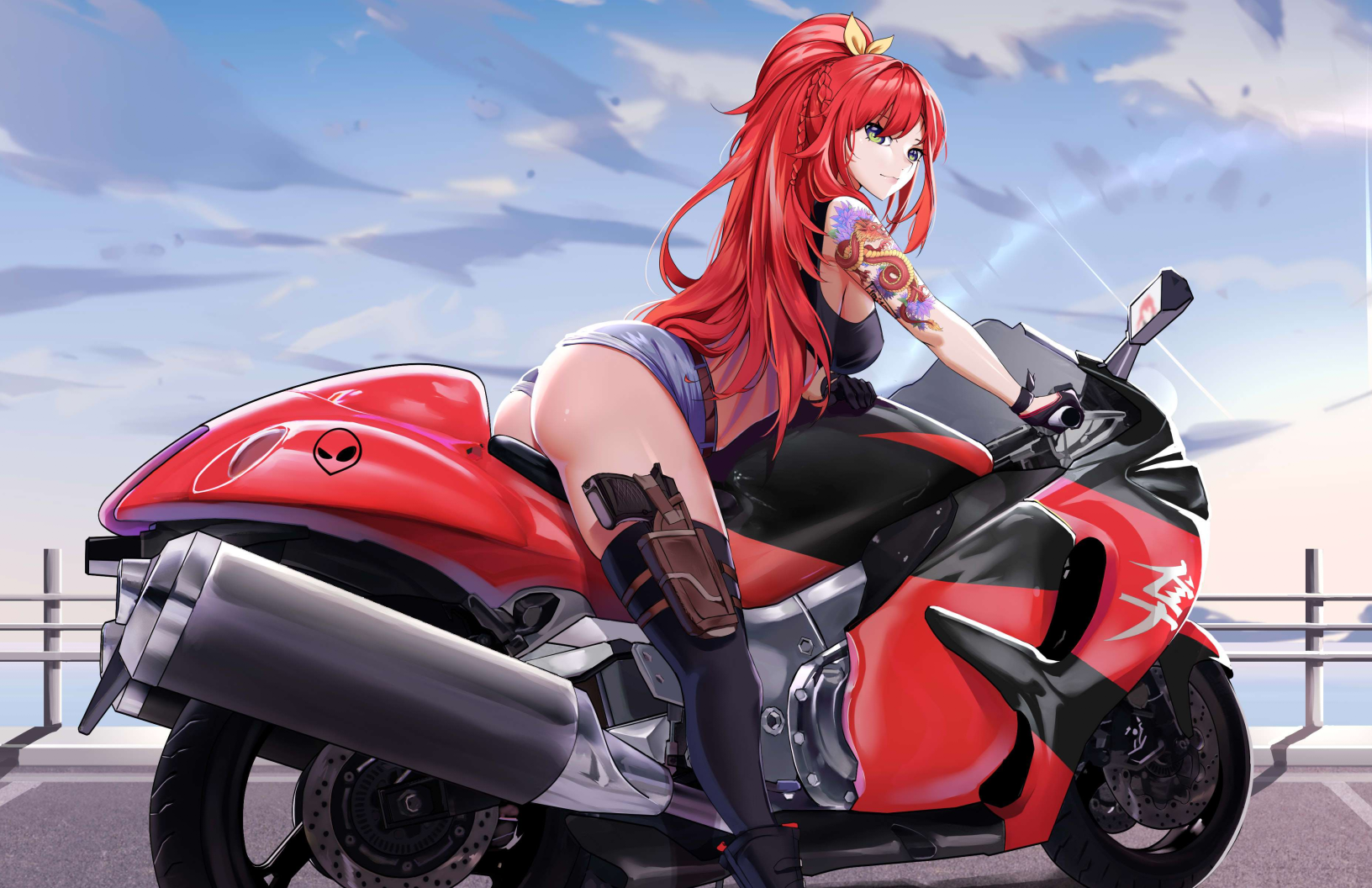 ELL-04 Elly Red Motorcycle - Therrao - Store Image