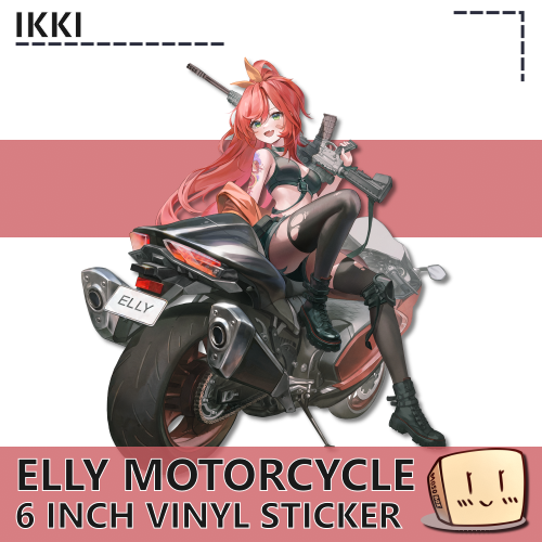 ELL-S-02 Elly Motorcycle Sticker - Ikki - Store Image