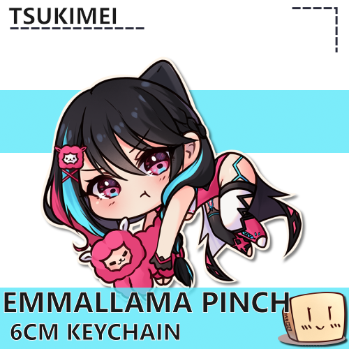 EMM-KC-01 EmmaLlama Pinch Keychain - Tsukimei - Store Image