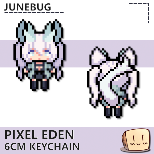 JNE-KC-09 Pixel Eden Keychain - Junebug - Store Image