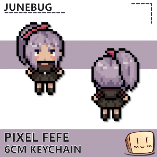 JNE-KC-10 Pixel Fefe Keychain - Junebug - Store Image