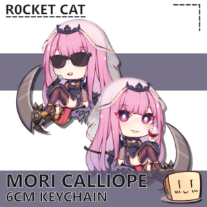 Mori Calliope Keychain - R0cket Cat