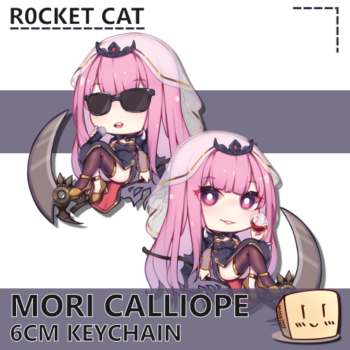 R0C-KC-03 Mori Calliope Keychain - R0cket Cat