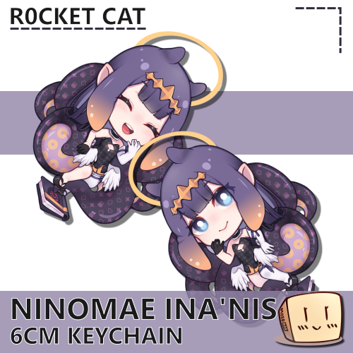 R0C-KC-04 Ninomae Ina_nis Keychain - R0cket Cat