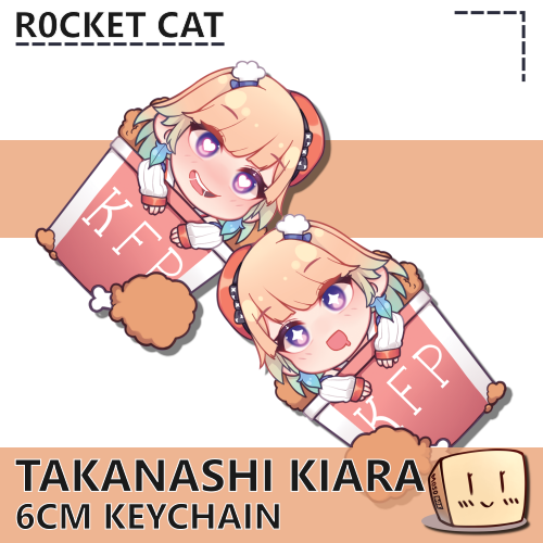 R0C-KC-05 Takanashi Kiara Keychain - R0cket Cat