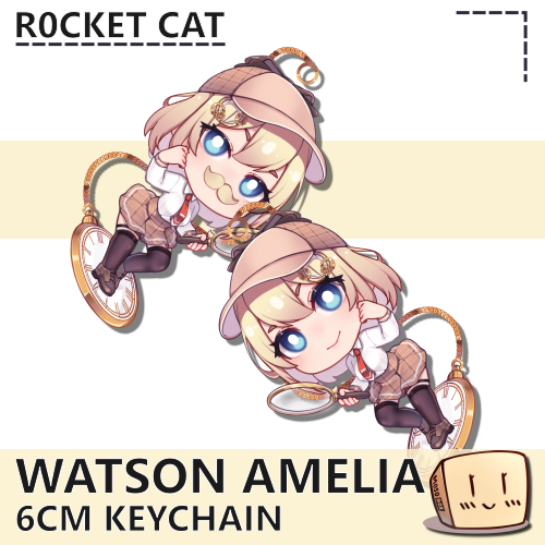 R0C-KC-06 Watson Amelia Keychain - R0cket Cat