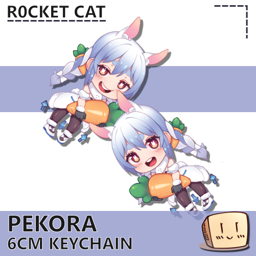 R0C-KC-07 Pekora Keychain - R0cket Cat