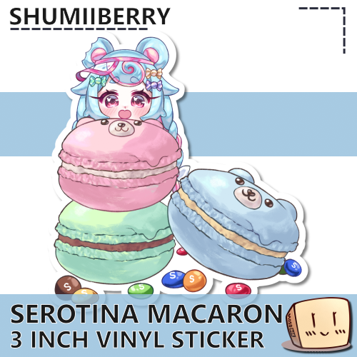 SER-S-02 Serotina Macaron Sticker - shumiiberry - Store Image