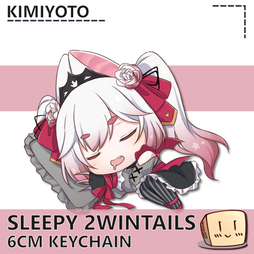 KY-SLP-KC-09 Sleepy 2wintails Keychain - Kimiyoto - Store Image