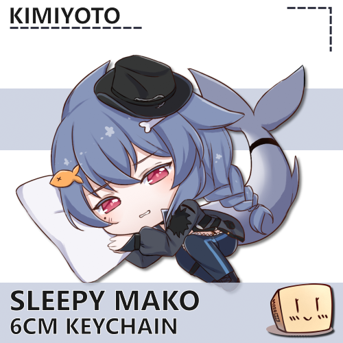KY-SLP-KC-10 Sleepy Mako Keychain - Kimiyoto - Store Image