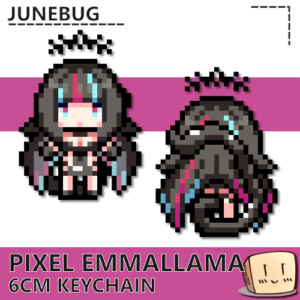 Pixel EmmaLlama Keychain - Junebug