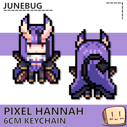 JNE-KC-13 Pixel Hannah Keychain - Junebug - Store Image