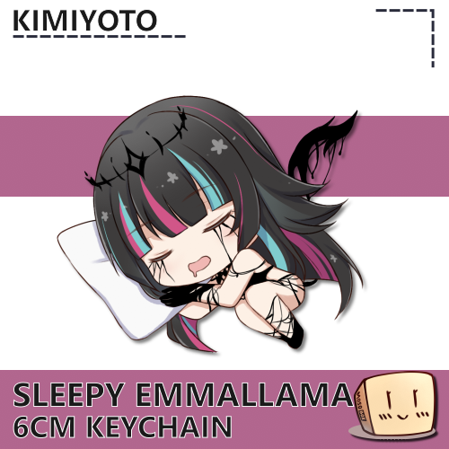 KY-SLP-KC-18 Sleepy Emmallama Keychain - Kimiyoto - Store Image
