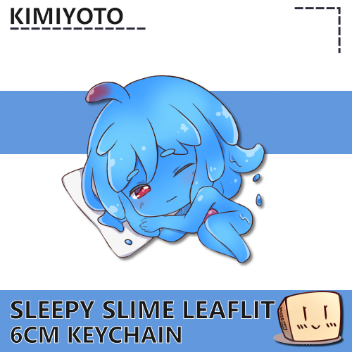 KY-SLP-KC-21 Sleepy Slime Leaflit Keychain - Kimiyoto - Store Image