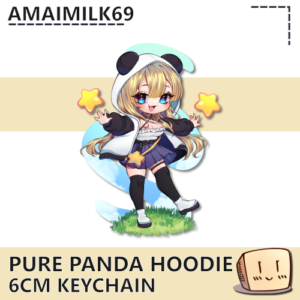 Pure Panda Hoodie Keychain - AmaiMilk69