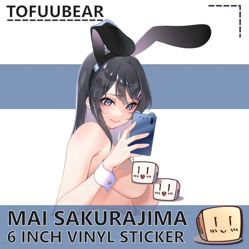 TOF-S-08 Mai Sakurajima NSFW Sticker - TofuuBear Cropped - Censored