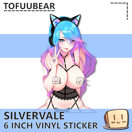 TOF-S-28 Silvervale Lingerie NSFW Sticker - TofuuBear Cropped - Censored
