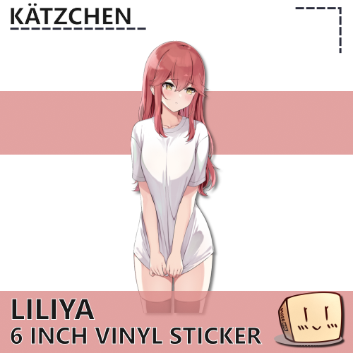 KAT-S-04 Oversized T-shirt Liliya Sticker - Katzchen - Store Image