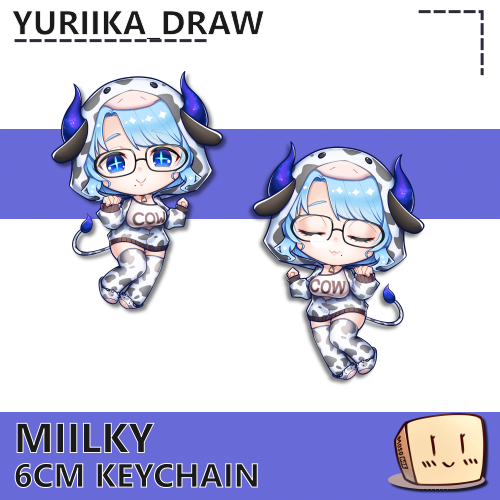 MII-KC-04 Miilky Pajama Chibi Keychain - Yuriika_draw - Store Image