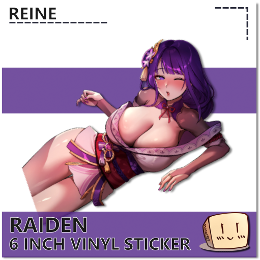 REI-S-72 Raiden Lying Down Sticker - Reine - Store Image