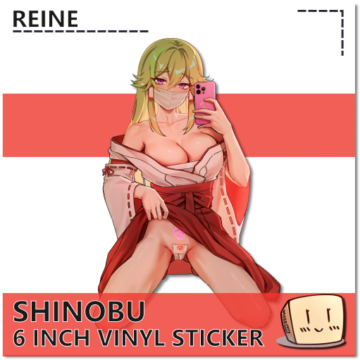 REI-S-84 Shrine Maiden Shinobu Mask Sticker - Reine - Store Image