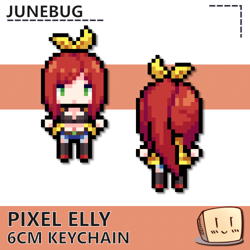JNE-KC-24 Pixel Elly Keychain - Junebug - Store Image