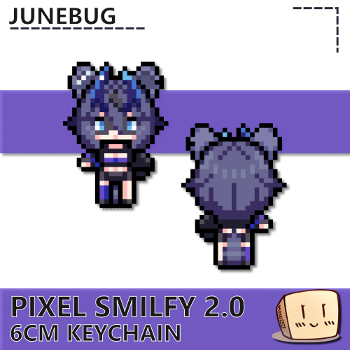 JNE-KC-25 Pixel Smilfy 2.0 Keychain - Junebug - Store Image