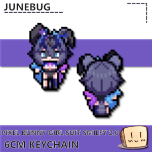 Pixel Bunny Girl Suit Smilfy 2.0 Keychain - Junebug