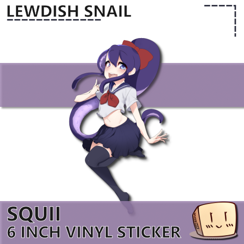 LEW-S-03 School Uniform Squii Sticker - Lewdish Snail - Store Image