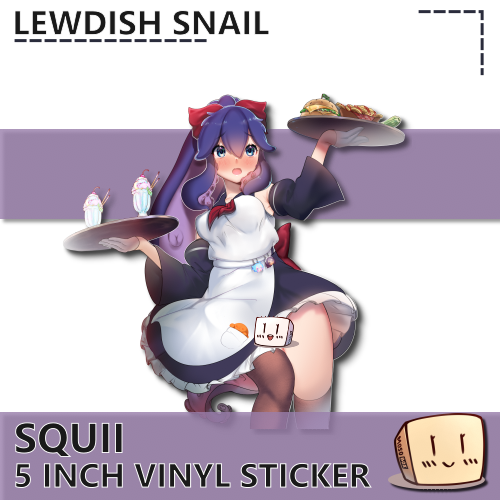 LEW-S-04 Maid Squii Sticker Special Size - Lewdish Snail - Censored