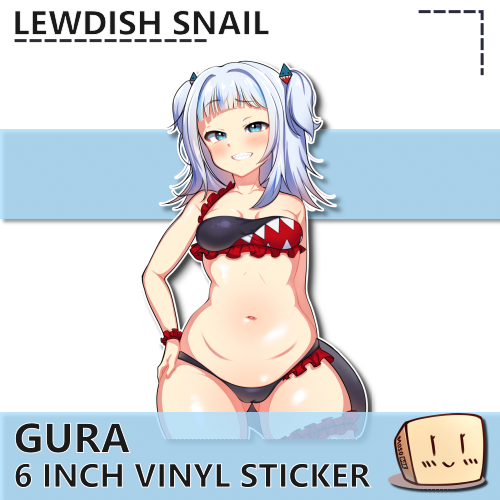 LEW-S-11 Gura Bikini Sticker - Lewdish Snail - Store Image