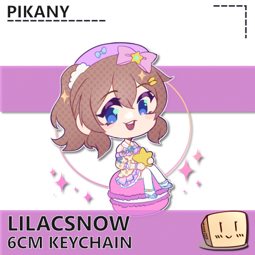 LLA-KC-01 LilacSnow Macaron Keychain - Pikany - Store Image