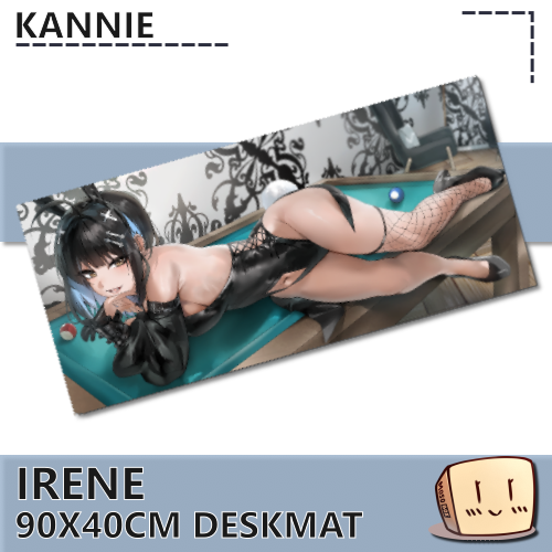 KAN-PM-01 Bunny Girl Irene Pool Table Playmat - Kannie 90x40 - Store Image