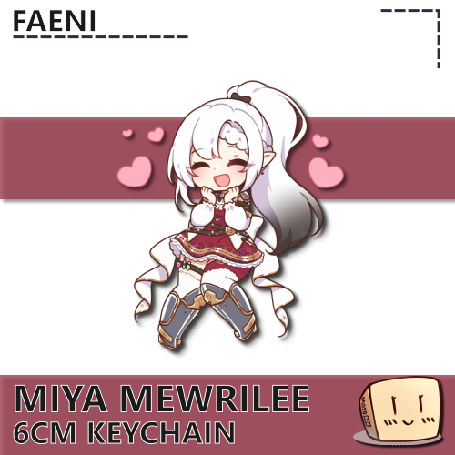 MEW-KC-02 Miya Mewrilee Happy Keychain - Faeni - Store Image