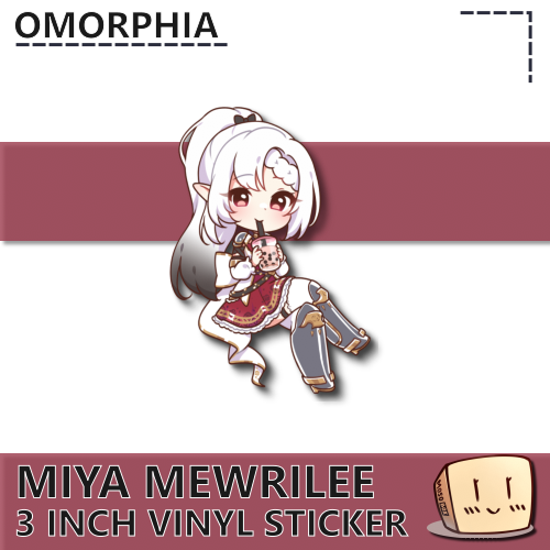 MEW-S-03 Miya Mewrilee Boba Tea Sticker - Omorphia - Store Image