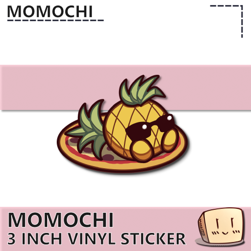 MMC-S-01 Momochi Pinapple on Pizza Sticker - Momochi - Store Image
