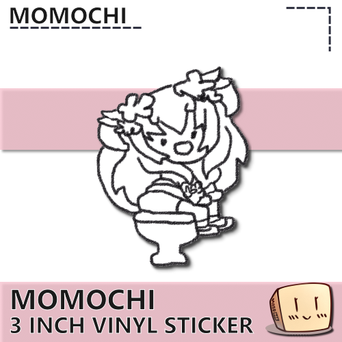 MMC-S-02 Momochi Toilet Sticker - - Store Image