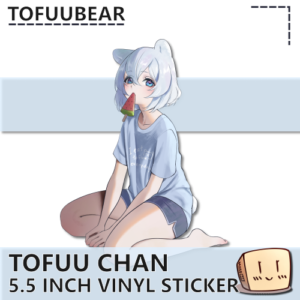 Watermelon Popsicle Tofuu Chan Sticker - TofuuBear