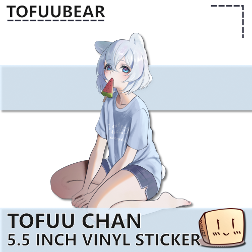 TOF-S-55 Watermelon Popsicle Tofuu Chan Sticker - TofuuBear - Store image