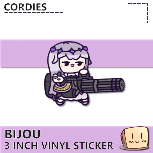 COR-S-12 Minigun Bijou Sticker - Cordies - Store Image