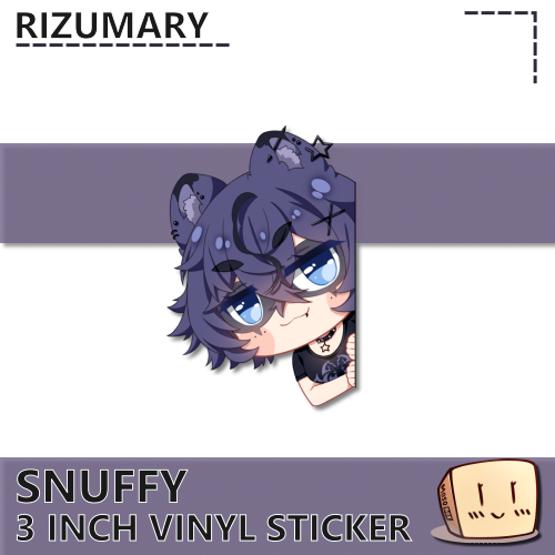 SNU-S-11 Punk Snuffy Side Peeker Sticker - Rizumary - Store Image